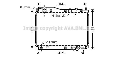 AVA QUALITY COOLING Радиатор, охлаждение двигателя HD2204